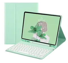 新品 お洒落 可愛い iPad 10.2 キーボード付きケース iPad7 iPad8 iPad 9 人気 Apple Pencil 収納 スタンド マグネット分離式 丸型キー 第9世代/8世代 /7世代 アイパッド9 キーボード カバー 薄型 軽量 ワイヤレ