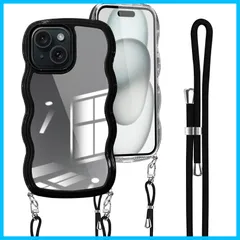 【特価セール】ストラップ付き iphone15 紐付き ケース 韓国 ケース 可愛い 斜めかけ かわいい 透明 肩がけ 薄型 首掛け 軽量 耐衝撃 カバー シリコン ショルダー TPU バンパー クリア アイフォン 15 15 スマホケース iPhone ブラ