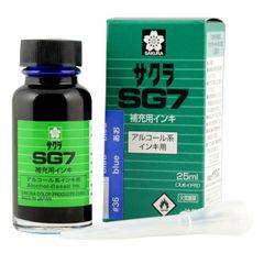 （まとめ買い）サクラクレパス マーカーSG7補充用インキ スポイド付き 25ml 青 HGK#36 【10個セット】