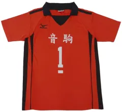 【中古】衣類 黒尾鉄朗 音駒高校ユニフォーム(1番) レッド×ブラック Lサイズ 「ハイキュー!!」