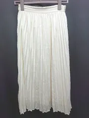 ◇ LEPSIM レプシィム ロング丈 プリーツ スカート サイズM アイボリー レディース P  【1407260029618】