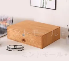 新しい未使用 鍵付き 小物チェスト 木製 引き出し 小物入れ 卓上収納 引き出し付き 多機能 収納ボックス キャビネット 書類 机上用品 キャ