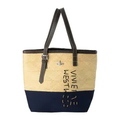 新品 ヴィヴィアン ウエストウッド Vivienne Westwood トートバッグ ベージュ/ネイビー