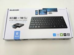 【新品】エレコム☆ワイヤレスキーボード軽量×薄型　TK-FBP102BK