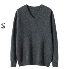 [S]秋冬 コーデ レディース ファッション オシャレ 服 カワイイ  シンプル 大人カワイイ 大きいサイズ  Vネック セーター メンズ プルオーバー ビジネス カジュアル ニット シャツ