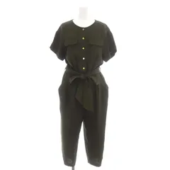 グレースクラス GRACE Class ドルマンノーカラーサロペット オールインワン 半袖 テーパードパンツ 36 カーキ /DO ■OS