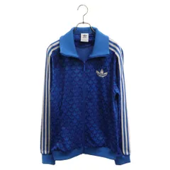 adidas (アディダス) モノグラムトラックジャケット ジップアップジャケット ジャージ ブルー IP6980のサムネイル