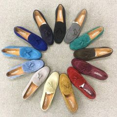 Made in Italyホールカット◇ブルー◇紳士革靴イタリア製