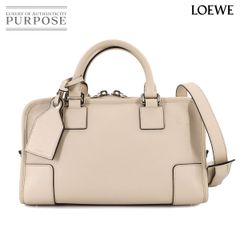 未使用 展示品 ロエベ LOEWE アマソナ 28 2way ハンド ショルダー バッグ レザー ベージュ 352.30.N03 シルバー 金具 Amazona 90289596