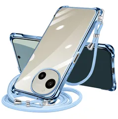 新品 AQUOS R9 / R10 用 ケース クリア ショルダー aquos r9 SH-51E / aquos r10 SH-51F スマホケース アクオス R9 R10 カバー 肩掛け 斜めかけ 縄掛けケース 透明 薄型 軽量 TPU 紐付き 斜めがけ