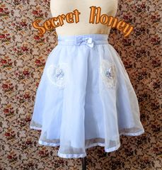 Secret Honey シフォンエプロン風ミニスカート [タグ付き]