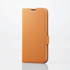 iPhone 14 Pro 用 ソフトレザー 手帳型 ケース ブラウン 1個