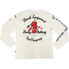 テッドマン TDLS-356 TEDMAN 長袖Tシャツ ロンT スタンダード シンプル 赤鬼 RED DEVILS エフ商会 オフ白のサムネイル