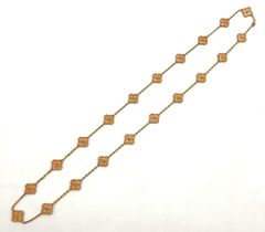 【鑑定済み】正規品  ヴァンクリーフ＆アーペル Van Cleef & Arpels ヴィンテージ アルハンブラ  ロング  20モチーフ 750RG  ネックレス