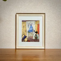 ☆額縁付アートポスター☆アンリ・マティス（マチス）☆Matisse☆インテリア絵画☆INTERIOR WITH A VIOLIN CASE☆226