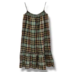 新品 未使用品 BEAMS LIGHTS ビームスライツ マドラスCHK キャミワンピース サイズフリー チェック柄 ワンピース キャミワンピース フレアワンピース ロング丈 レディース 夏 ゴーゴー古着マルイ草加店1433