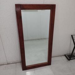 【DIY アンティーク調 ミエミラー】姿見 101cm × 51.5cm 約６㎏ ダークブラウン