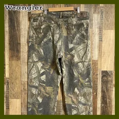 90s ラングラー リアルツリー 迷彩柄 パンツ ダブルニー ワークパンツ メンズ 古着 ポケット