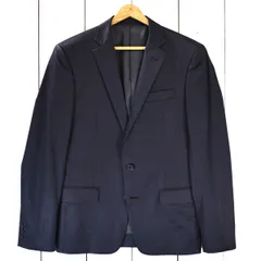 タケオキクチ コットン100％ 2つボタン シングル ジャケット 2 / M ダークネイビー 袖口3つ釦 春夏秋対応 JF070-44901AB 5TD018 【送料無料】【中古】【メンズビジネス】202504