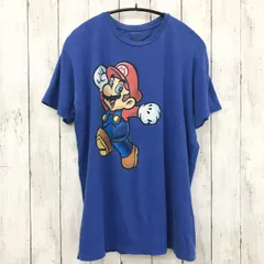 【 ブランド不明 】2011 任天堂 マリオ プリントTシャツ ブルー