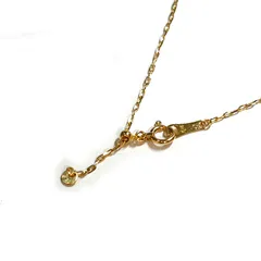 K18 18金　イエローゴールド　シャインカット小豆チェーンネックレス　45ｃｍ　 スライド式　1.2ｇ