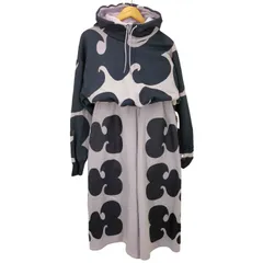 マリメッコ marimekko 22AW WMMK CROP HOODIE WIDE PANT クロップフーディ スウェット ワイドパンツ セットアップ レディース JPN：L 