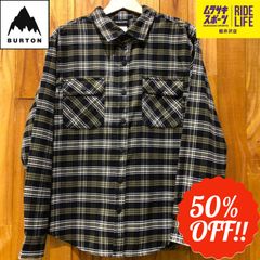 【ムラスポ公式】BURTON　ネルシャツ（オリーブ）　新品未使用品　スノーボード