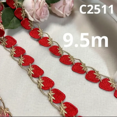 いちごレース　モチーフ　パーツ　9.5m