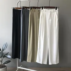 ワイドパンツ レディース ガウチョパンツ 体型カバー ロングパンツ 大きいサイズ ロング丈 ボトムズ 春 夏 着痩せ 美脚 無地 通勤 OL ゆったり 薄手 上品