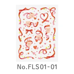【 新品 未開封 】 キングジム デコレーションステッカー リボン 01 favluv(ファブラブ) FLS0101 未使用 送料無料