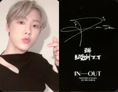ASTRO★MOONBIN&SANHA★IN-OUT★ネックレス封入トレカ 新品未使用 】MOONBIN & SANHA ロゴネックレス 特典トレカ 2種