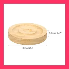 【スタッフおすすめ！】PATIKIL 1個入り ペンダントブレスレットバングル ディスプレイトレイ 7.8 cm内径 木製ビーズボードトレイ ジュエリーブレスレット用 ドレッサーショップ小売カウンタートップ用