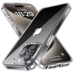 NIMASO ケース iPhone15Pro用 クリア ケース 黄変防止 耐衝撃 米軍MIL規格 SGS認証 PC背面 傷つけ防止 バンパー ワイヤレス充電対応 ストラップホール付き アイフォン15プロ対応 スマホケース（氷星シリーズ） NSC23H747