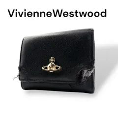Vivienne Westwood ヴィヴィアンウエストウッド　3つ折り財布　レザー　ブラック　252130486 I388