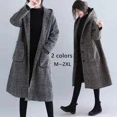 コート チェック柄 ロングコート コクーンコート フード付き 秋冬 ファーコート ダッフルコート チェスターコート ロング ジャケット アウター レディース 大人 上品 大きいサイズ 長袖 きれいめ xzxiaoyun27