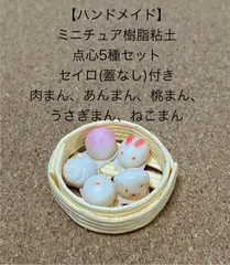 ハンドメイド 樹脂粘土 ミニチュアフード 点心5種セット