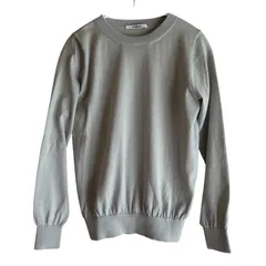 Z1565 SLOANE スローン クルーネックニット セーター ライトグレー 日本製 シンプル レディース 1サイズ