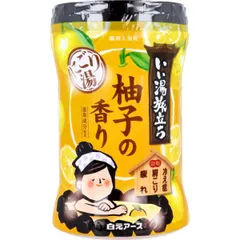 いい湯旅立ち 薬用入浴剤 にごり湯 柚子の香り 600g