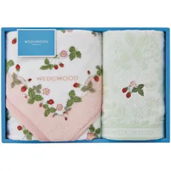 ウェッジウッド ワイルドストロベリー フェイスタオル&ウォッシュタオル ピンク (TT84155656P)