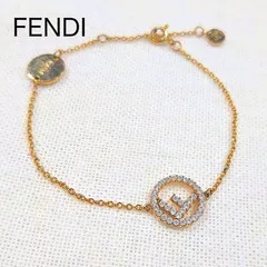 FENDI フェンディ チェーン ブレスレット エフイズフェンディ F is FENDI ゴールド ラインストーン アクセサリー