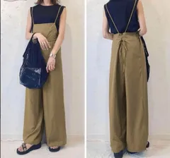 サロペット レディース 大きいサイズ サロペット オーバーオール 無地 yu