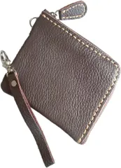 Harewith 使いやすい 旅行用財布 小さい財布 ミニ財布 小銭入れ コインケース 本革(ダークブラウン)