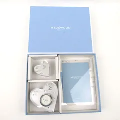 ウェッジウッド 置時計・写真立て 2点セット ハート ブランド インテリア 雑貨 動作未確認 レディース シルバー Wedgwood 【中古】