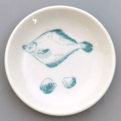 [중고] 접시·그릇 가레 선어의 작은 접시 [이치반 복권 카츠시카 호쿠사이] F상