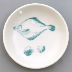【中古】皿・ボウル かれい 鮮魚の小皿 「一番くじ 葛飾北斎」 F賞