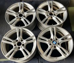 ☆送料無料☆BMW F30 F31 Mスポーツ 純正 18インチ ホイール4本 8J/8.5J 34/47 PCD120 ハブ径約72    No.611
