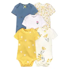 ベビー 半袖 ボディスーツ 肌着 5枚セット 60 70 80 90 95 【bss-52】