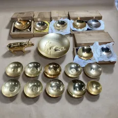 24KGP 金杯 金盃 金メッキ 干支 鳳凰 菊花紋等 60点 約5.3kg大量 24KGP 金杯 金盃 金メッキ 干支 鳳凰 菊花紋等 60点 約5.3kg大量