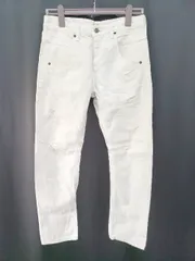 ◇ Θ Ungrid アングリッド ダメージ加工 ジーンズ デニム パンツ サイズ25 アイボリー系 レディース E  【1411070016669】