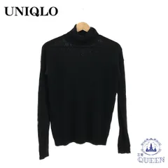 【訳アリ】 UNIQLO ユニクロ トップス 長袖 タートルネック 薄手 カジュアル きれいめ レディース ブラック S 901-458 送料無料
